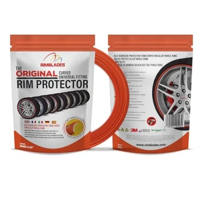 Abbildung von Aroba Rimblades Original ORANGE NEU 2024 universal FELGENSCHUTZ &amp; STYLING Felgenschutzring Alu Felgen Ringe Felgenrandaufkleber Felgenstyling Felgenhornschutz Rim Protector Ringz