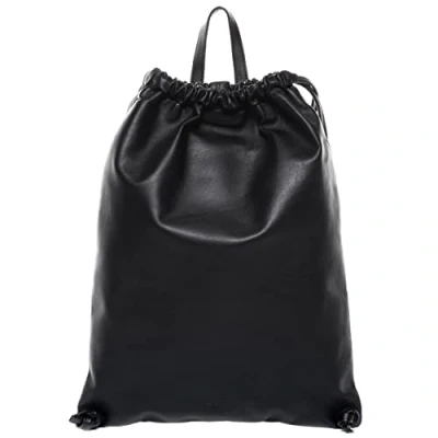 Abbildung von FEYNSINN Rucksack echt Leder Bucket drawstring groß schwarz, Cityrucksack Echtleder, Daypack, Damen Herren schwarz