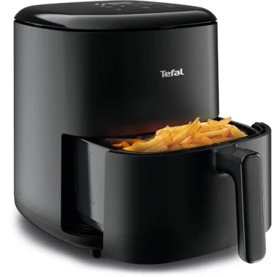 Abbildung von Tefal Easy Fry Max 5L Heißluftfritteuse, 10 automatische Garprogramme, digitaler Touchscreen, zeit /energiesparend, Antihaftbeschichtung, schwarz, EY2458