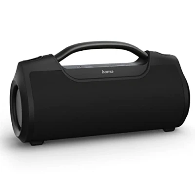 Abbildung von Hama Bluetooth Musikbox &quot;SoundBarrel&quot; (Bluetooth Lautsprecher wasserdicht nach IPX6, tragbare 60 W, 12h Akku, Power Pack) schwarz