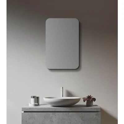 Abbildung von Talos Badezimmerspiegelschrank, oval, BxH: 40x60 cm, aus Alumunium und Echtglas, IP24, schwarz