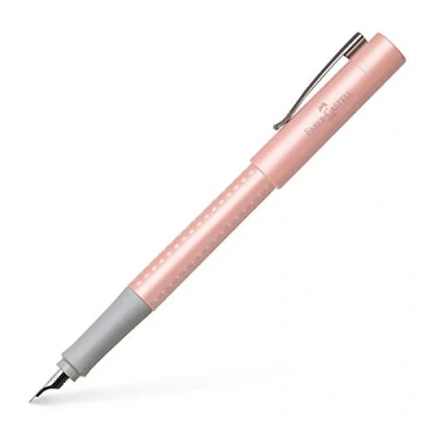 Abbildung von Faber Castell 140985 Füller Grip Pearl Edition, Feder M, rosé, 1 Stück