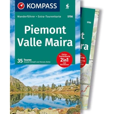 Abbildung von KOMPASS Wanderführer Piemont, Valle Maira, 35 Touren mit Extra Tourenkarte: GPS Daten zum Download