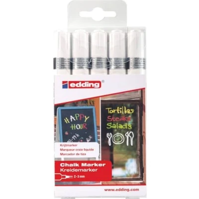 Abbildung von Edding 4095 Kreidemarker Weiss sortiert 5pcs