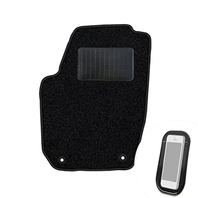 Abbildung von moto MOLTICO Fahrer Fußmatte Auto Velours Fahrerseite Autoteppiche Schwarz Fahrermatte 1 teilig passend für Skoda Fabia 2 2007 2014