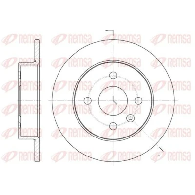 Abbildung von REMSA 6570.00 Bremsscheibe Hinterachse 240, 240 10 4 voll OPEL: Meriva A, Astra H Schrägheck, J VAUXHALL: Mk5 Sport Hatch