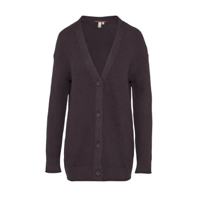 Abbildung von QS Strickjacke, Damen, Größe: Medium, Aubergine
