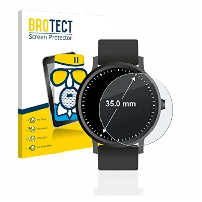 Abbildung von BROTECT Entspiegelungs Schutzglas für Armbanduhren (Kreisrund, ø: 35 mm) Schutz Folie Panzerfolie Glas Matt [Extrem Kratzfest 9H, Anti Reflex]