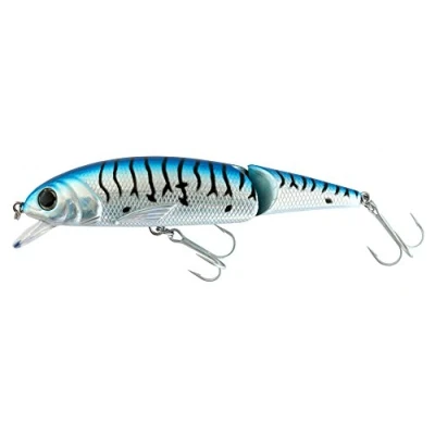 Abbildung von Abu Garcia Tormentor Jointed Floating Köder Erhältlich in Mehreren Größen, ideal für Süßwasser Raubfische wie Forelle, Hecht, Barsch, Zander, lebensechte Aktion, Blaue Makrele 11 cm
