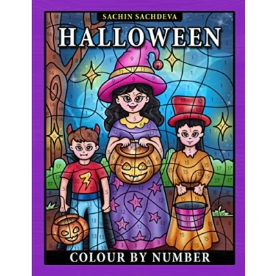 Abbildung von Halloween Colour by Number: Coloring Book for Kids Ages 4 8