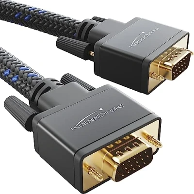 Abbildung von KabelDirekt VGA Monitor Kabel für maximale Bildqualität durch hochreine Kupferleitungen 3 m (Full HD, auf VGA, verbindet PC mit Bildschirm/Beamer/Projektor, D Sub 15, Nylon Braiding)