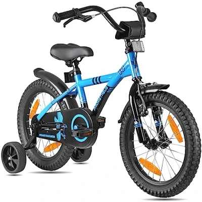 Abbildung von Kinderfahrrad 16 Zoll ab 4 und 5 Jahre mit Stützräder Rücktritt