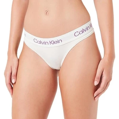 Abbildung von Calvin Klein Underwear Thong String, Damen, Größe: Large, Bone white/sunset purple