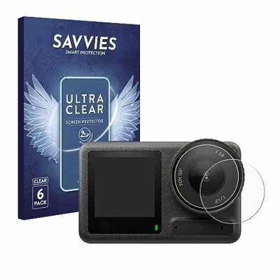 Abbildung von Savvies 6 Stück Schutzfolie für DJI Osmo Action 4 (Linse) Displayschutz Folie Ultra Transparent