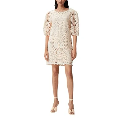 Abbildung von comma Freizeitkleid, Damen, Größe: 42, Beige/schwarz/weiß