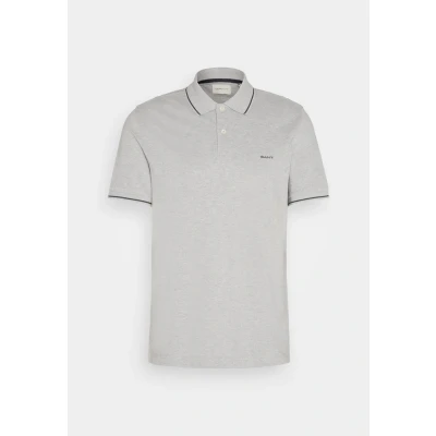 Abbildung von GANT Tipping Rugger Poloshirt, Herren, Größe: Large, Grau