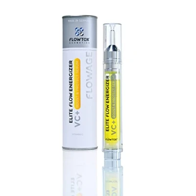 Abbildung von Flowtox Gesichtspflege hochdosiertes Vitamin C Serum Gesicht I Booster Glow Anti Aging 15 ml Made in Germany Face Care Skincare Falten Für jeden Hauttyp geeignet