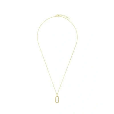 Abbildung von Amor Kette mit Anhänger 925 Sterling Silber Damen Sets, Zirkonia synth., 42+3 cm, Gold, Kommt in Schmuck Geschenk Box, 2038268