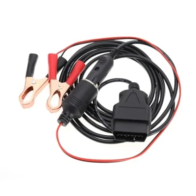 Abbildung von EMSea OBD II Fahrzeug ECU Notstromversorgung Kabel Memory Saver mit Krokodilklemme 12V Autobatterie Zigarettenanzünder Power Extension Socket