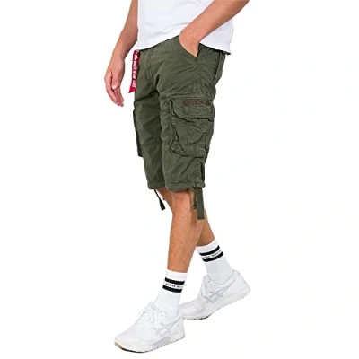 Abbildung von Alpha Industries JET Shorts, Herren, Größe: 42, Dark oliv