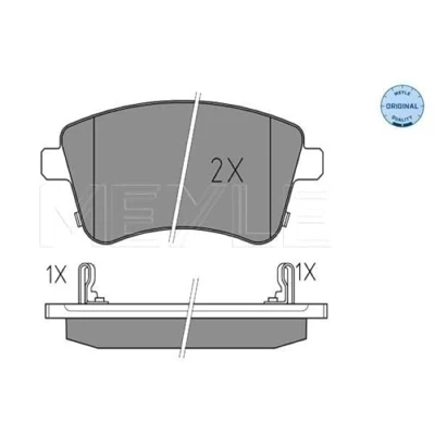 Abbildung von MEYLE 025 251 8419/W Bremsbelagsatz ORIGINAL Quality Vorderachse mit akustischer Verschleißwarnung Anti Quietsch Blech KIA: Venga