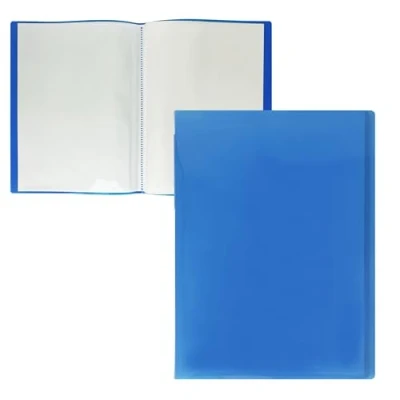 Abbildung von RAYLU PAPER A4 Dokumentenmappe aus 100% biologisch abbaubarem Polypropylen, 30 transparente Dokumentenhüllen (A4, Hüllen, Blau)