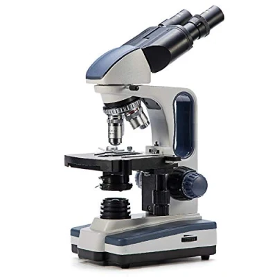 Abbildung von Swift SW350B Microscope Boiling Pot Binoculars Composite for Adults, 40X 2500X, Wide Field 10X and 25X Eyepieces, LED Lighting, Abbe Capacitor, Double Layer Mechanical Stage