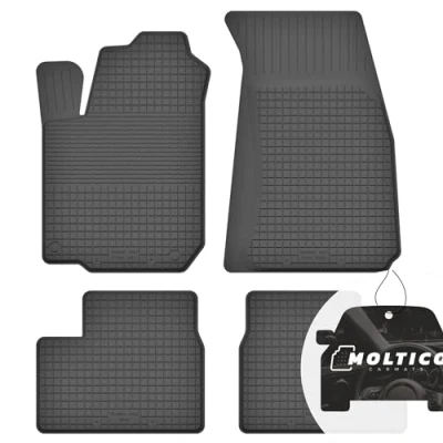 Abbildung von Gummimatten mit Rand Auto Fußmatten Gummi Automatten Passgenau 4 teilig Set passend für Citroen C3 II 2009 2015