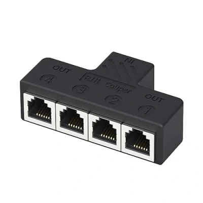 Abbildung von Zdprkqzvz Telefon Splitter Adapter, 3 Port/4 Port Verlängerung, RJ11 6P6C, Telefonwandadapter, 1 auf 3/4 Splitter, erweitern Sie den Anschluss