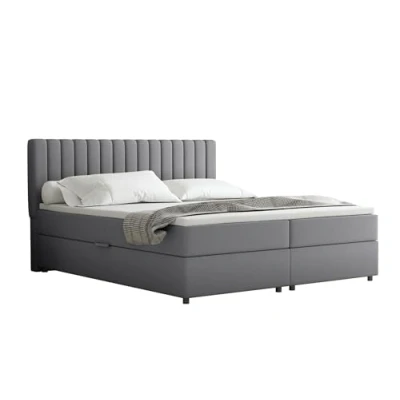 Abbildung von PANDA MÖBEL GmbH Boxspringbett Everest, 140x200, 160x200, 180x200, Polsterbett mit Bettkasten und Topper