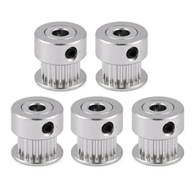 Abbildung von Tangxi 3D Zahnrad 8mm/5mm, 5 PCS GT2 Riemenscheibe 20/16 Zähne 8mm Bohrung Aluminium Zahnscheibe für Drucker 6mm Breite Riemen(20 MM)