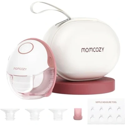 Abbildung von Momcozy M6 Brustpumpe, Milchpumpe Elektrisch, Tragbare Stillpumpe, DoubleFit Flansch mit 3 Modi und 9 Stufen 24 mm (1, Rot)