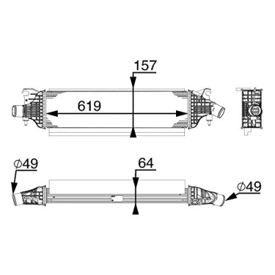 Abbildung von MAHLE ORIGINAL CI 213 000P Ladeluftkühler