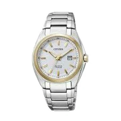 Abbildung von Citizen Supertitane EW2214 52A Eco Drive Montre Pour Femme, Blanc/Multicolore, Bijouterie