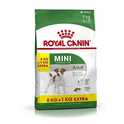 Abbildung von Royal Canin Mini Adult Hundefutter 8+1 kg Bonusbeutel...