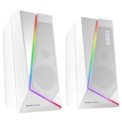 Abbildung von Mars Gaming MS7W, RGB Lautsprecher, Bluethooth 5.0 + Jack 3.5, DSP Sound 20W, Weiß