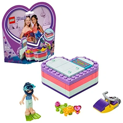 Abbildung von LEGO Friends Herzbox 41385 lila Kinder Spielzeug 85 Teile