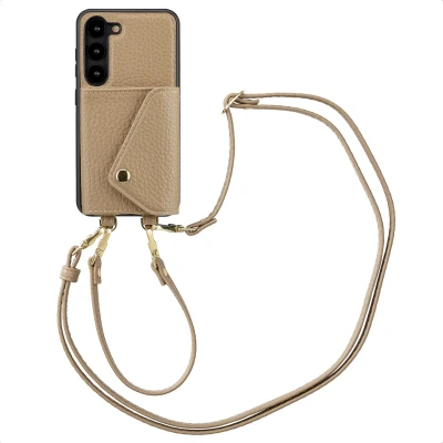 Abbildung von Samsung Galaxy S23 Hülle Kunstleder Selencia Hard Case/Backcover Handyhülle Beige