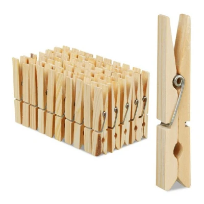 Abbildung von relaxdays Sockenklammer Wäscheklammern Holz 100er Set