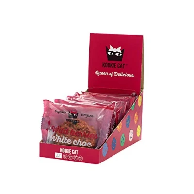 Abbildung von Kookie Cat Wildbeeren Vegane Cookies Einzeln Verpackt Glutenfrei Sojafrei Bio Mandel &amp; Hafer 12 X 50g Multipack