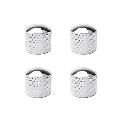 Abbildung von Pxyelec 4Pcs Metall Gitarre Regler Lautstärke Tone Control Dome Knöpfe Bass Teile Chrom