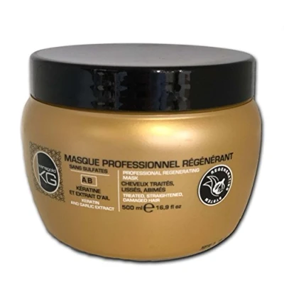 Abbildung von KeraGold Pro Maske ohne Sulfate mit Keratin/Knoblauchextrakt, 500 ml