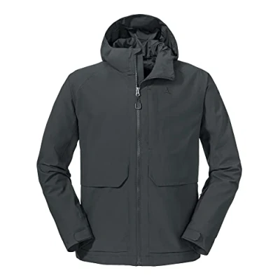 Abbildung von Schöffel Lausanne Regenjacke / wasserabweisende Jacke, Herren, Größe: 48, Grau