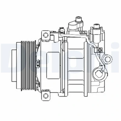 Abbildung von DELPHI CS20378 Kompressor 7SEU17 PAG 46 mit Kompressoröl MERCEDES BENZ: ML Klasse, GL, R Klasse