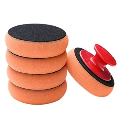 Abbildung von COSINE 6 StüCke/Set Wachs Wasch Politur Pad Schwamm Reinigungs Schaum Kit Mikrofaser Applikator Pads mit Greifer Styling