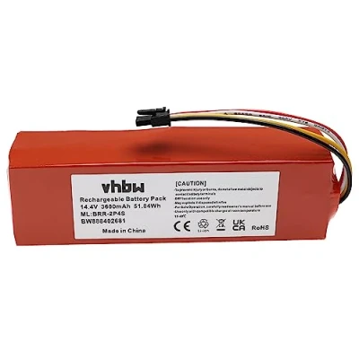 Abbildung von vhbw Akku kompatibel mit Xiaomi Roborock S5 Max, MAX S5E52 00 Rubys L, S5E02 L Saugroboter (3600 mAh, 14,4 V, Li Ion)