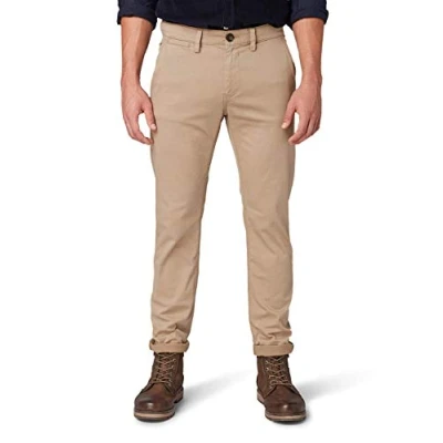 Abbildung von TOM TAILOR Herren Travis Slim Chino 1012992, 20631 Cement Yarn Dye Structure, 32W / 34L