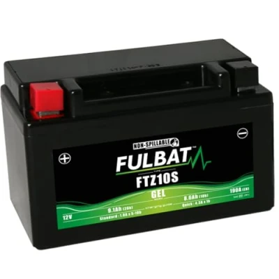Abbildung von FULBAT Motorradbatterie FTZ10S / YTZ10S, 12 V, 9,1 Ah, 190 A