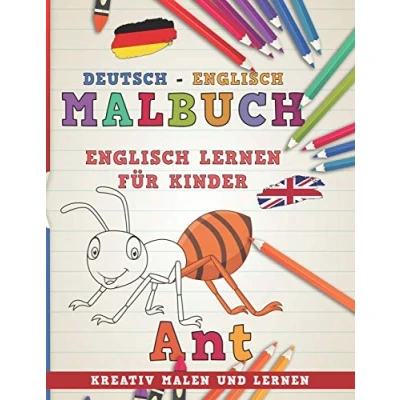 Abbildung von Malbuch Deutsch Englisch I lernen für Kinder Kreativ malen und (Sprachen lernen, Band 1)