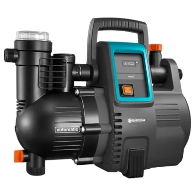 Abbildung von Gardena Hauswasserautomat 4000/5E: Energiesparende Hauswasser und Bewässerungspumpe mit innovativer Technik, einfache Bedienung, Fördermenge 4000 l/h, geräuscharmer Betrieb (1758 20)